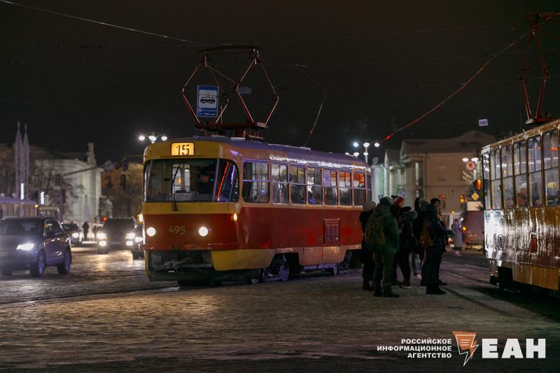 Трамвай загорелся в Екатеринбурге