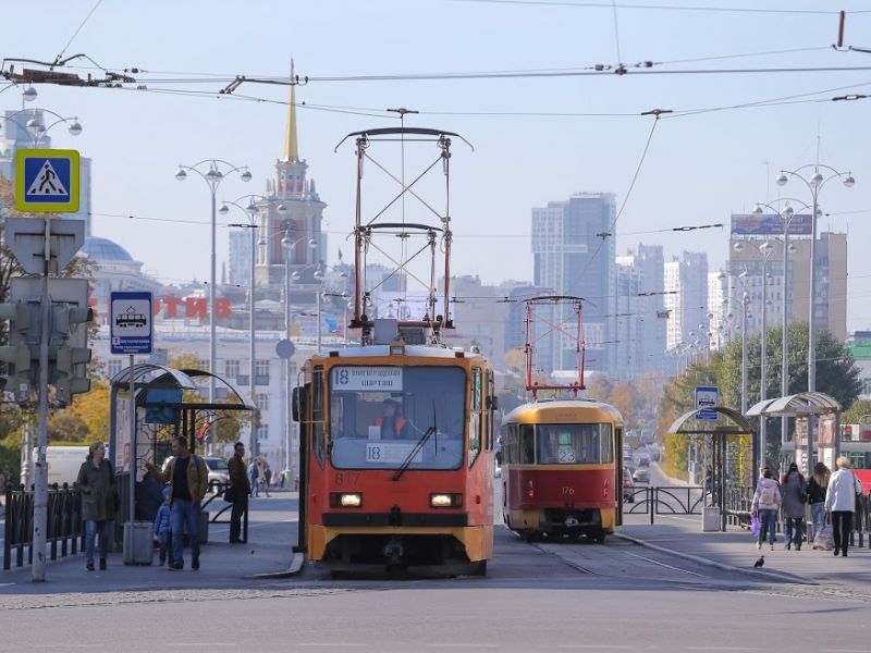 Трамвай в екатеринбурге фото