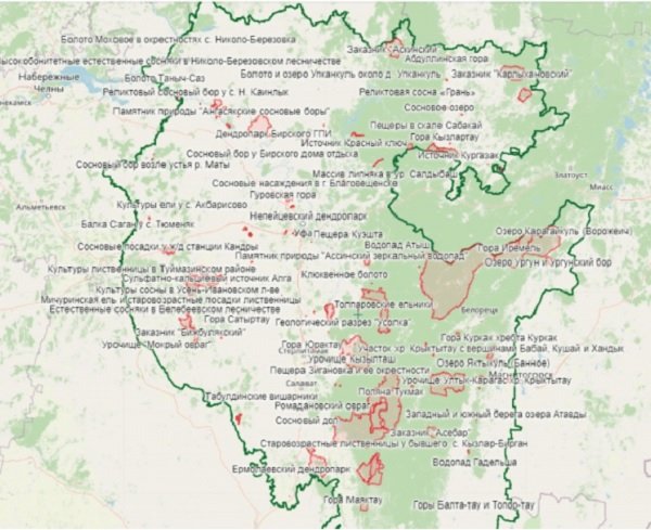 Карта башкирии 2022